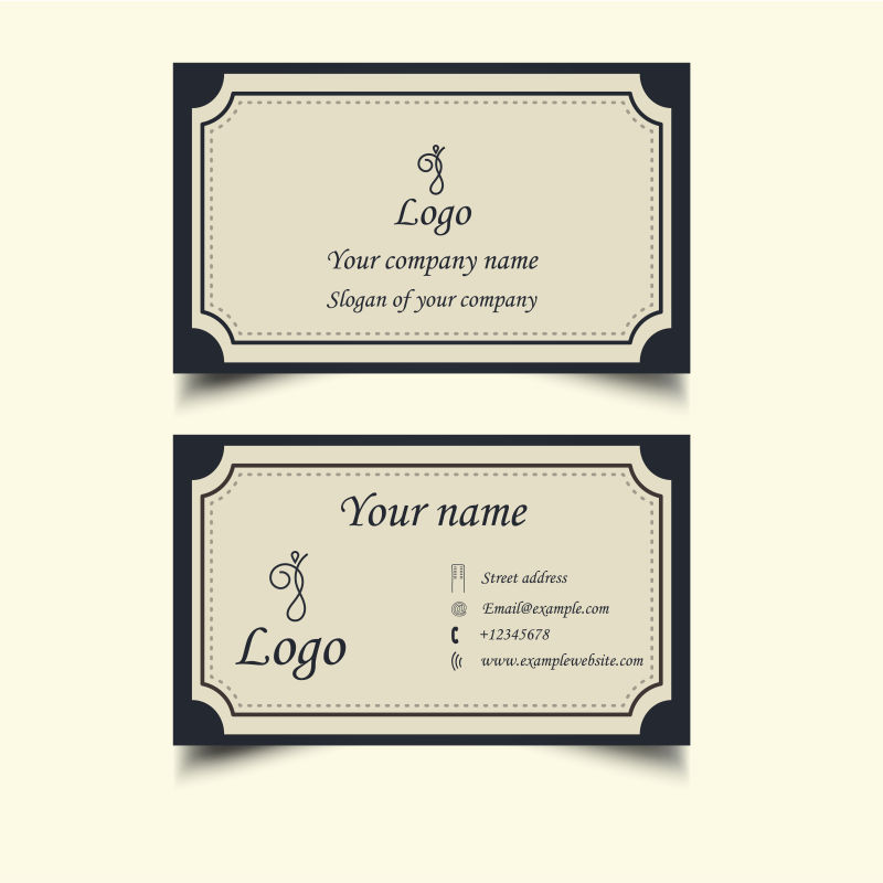 矢量企业概念名片设计