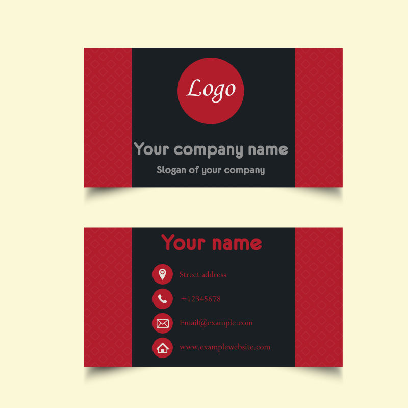 矢量的商业概念名片