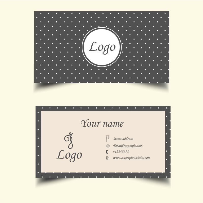 矢量的企业概念名片设计