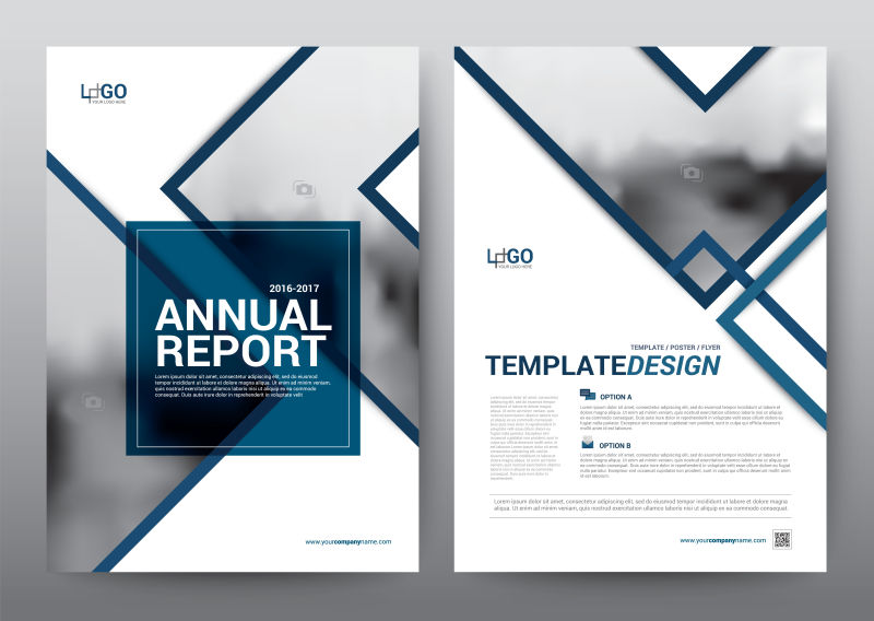 矢量的现代商业报告封面