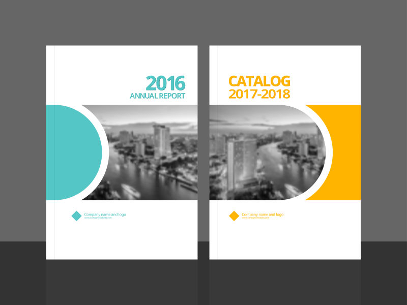 矢量创意年度报告封面