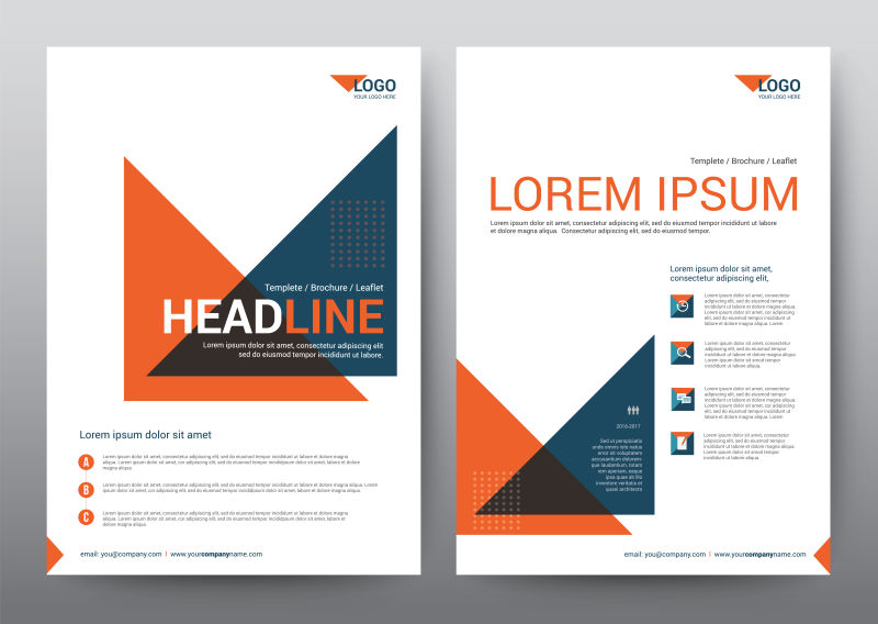 矢量的抽象宣传册封面设计