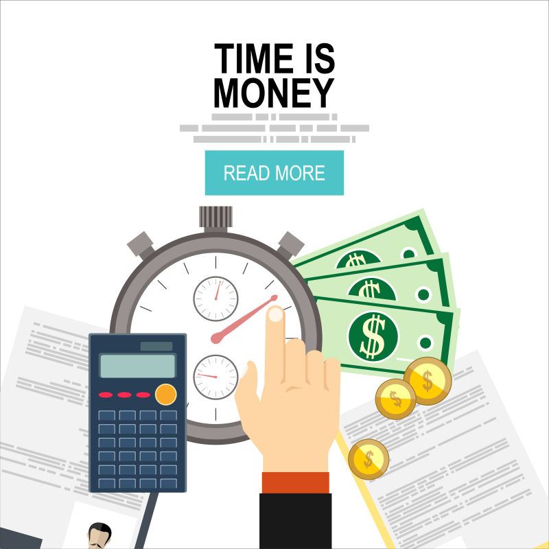 创意矢量抽象商业金融概念的平面插图