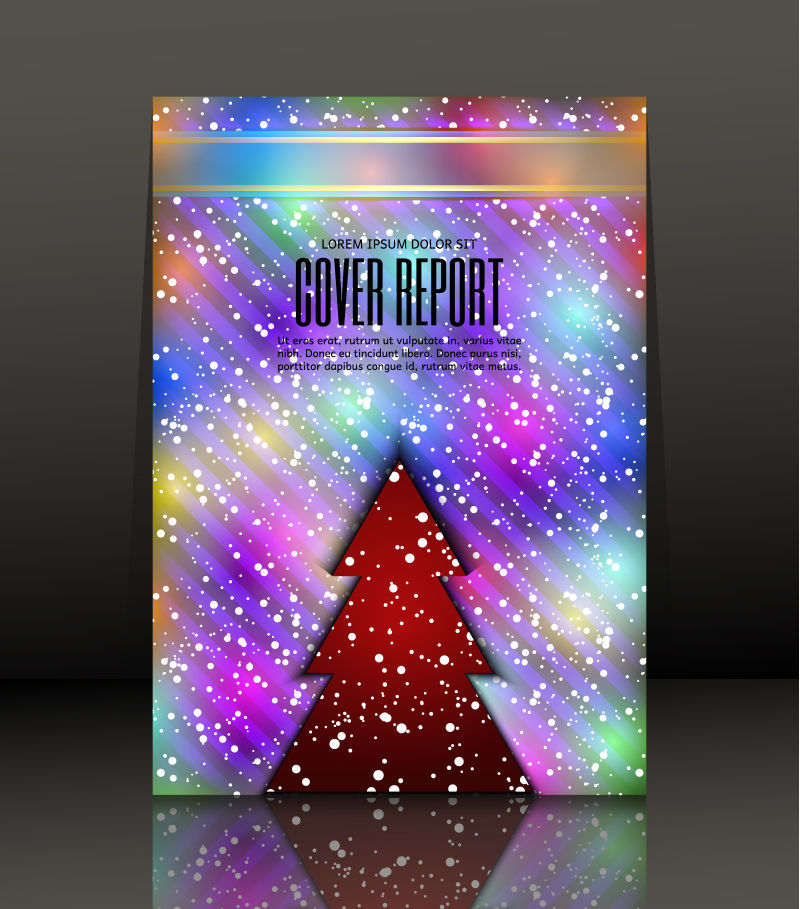 矢量光效宣传册封面