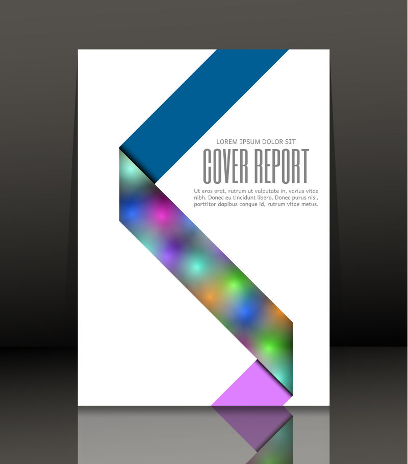 商业报告封面设计矢量