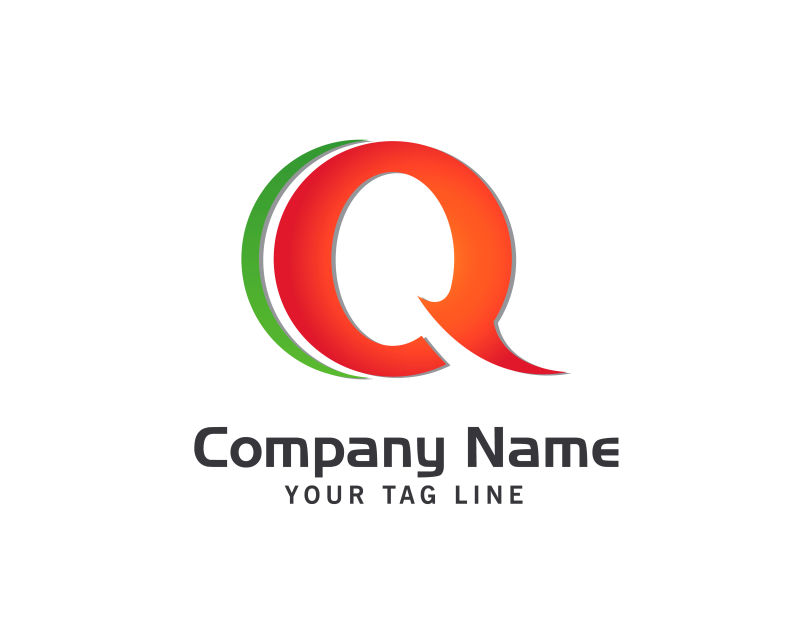 抽象字母公司标志矢量图