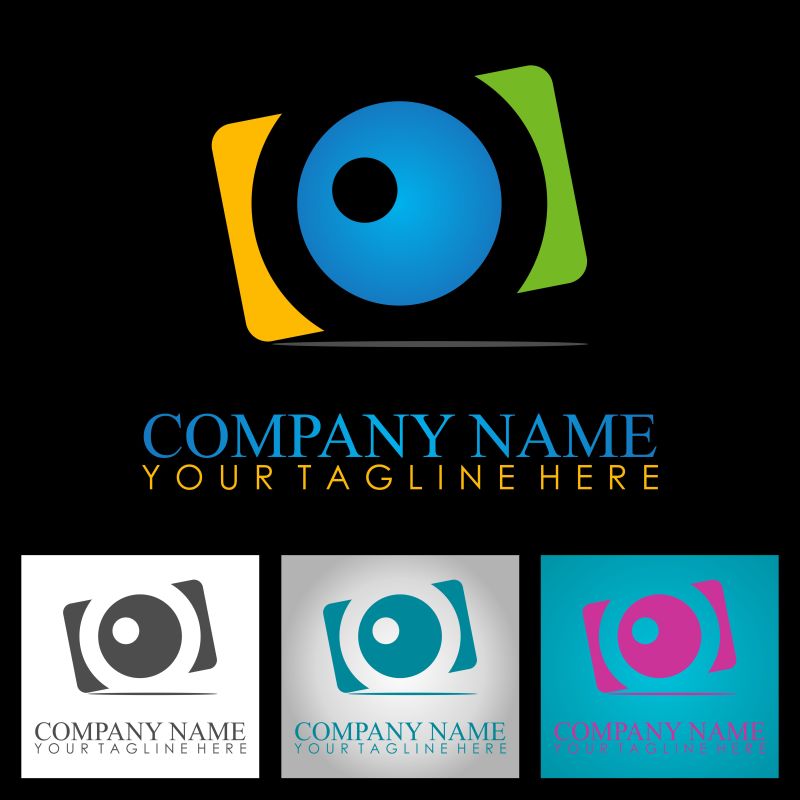 抽象彩色公司标志矢量图