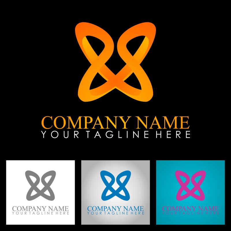 抽象的现代艺术公司标志矢量图