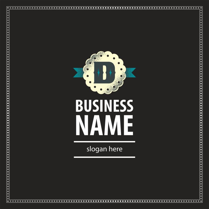 字母抽象公司标志矢量图