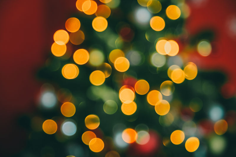 圣诞节模糊背景的圣诞树