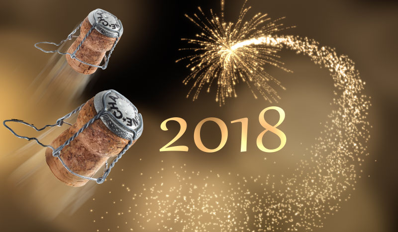 2018年圣诞新年的烟花