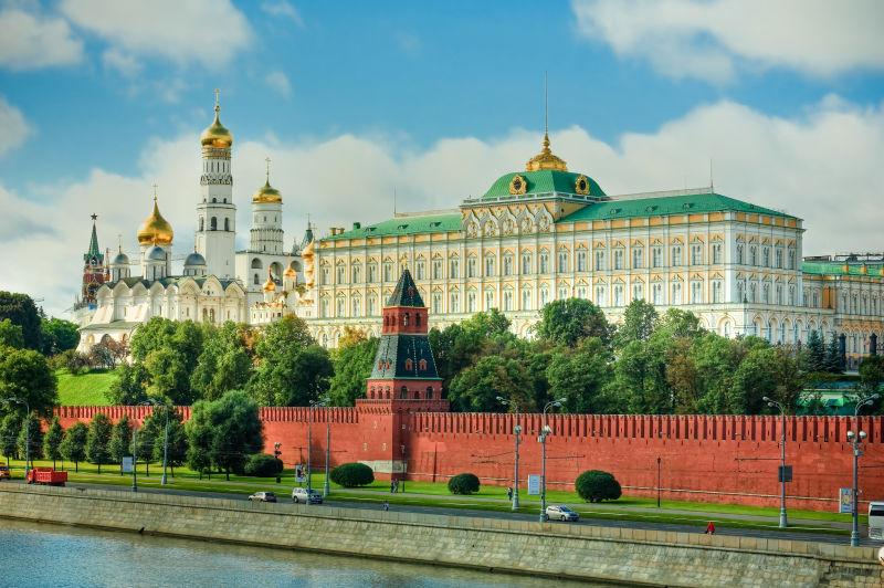 俄罗斯莫斯科的总统府和Kremlin大教堂