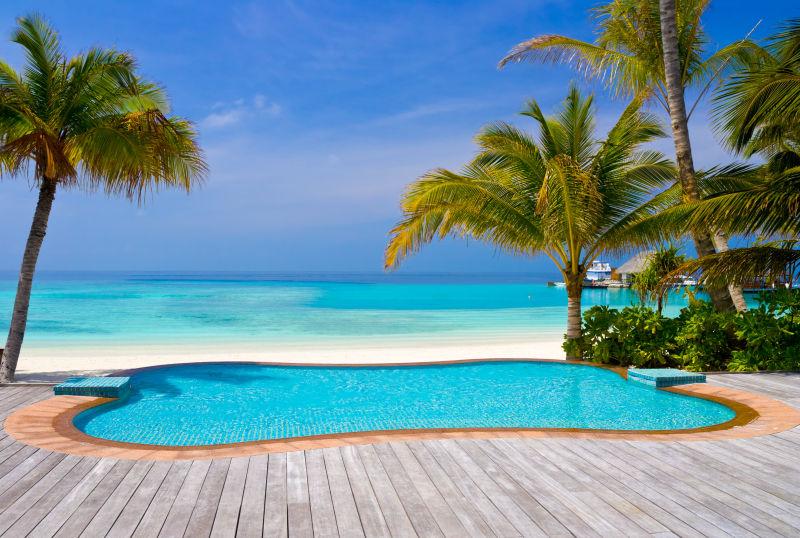 热带海滩度假背景