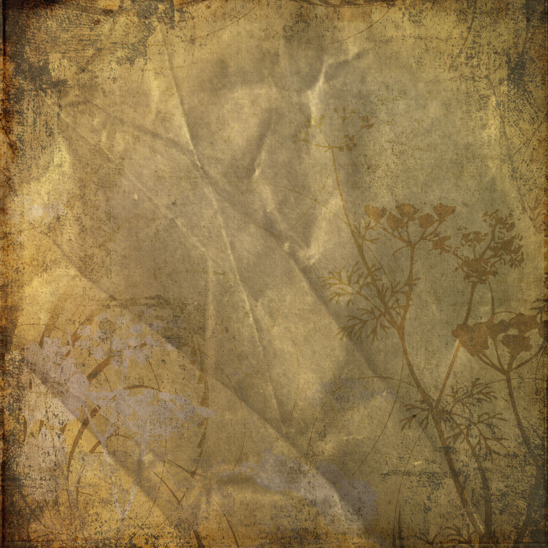 黄色印花褶皱纸片