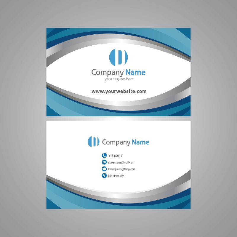 独特的抽象名片设计样板矢量图