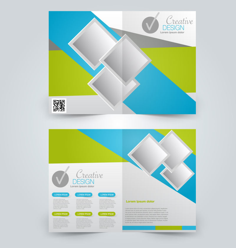 杂志矢量宣传册