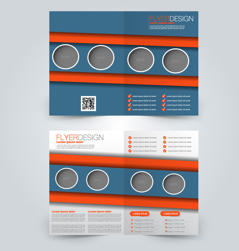 矢量深蓝色杂志封面设计