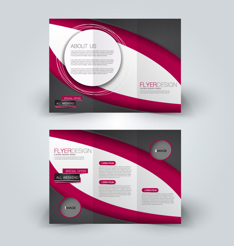 三部曲矢量插图