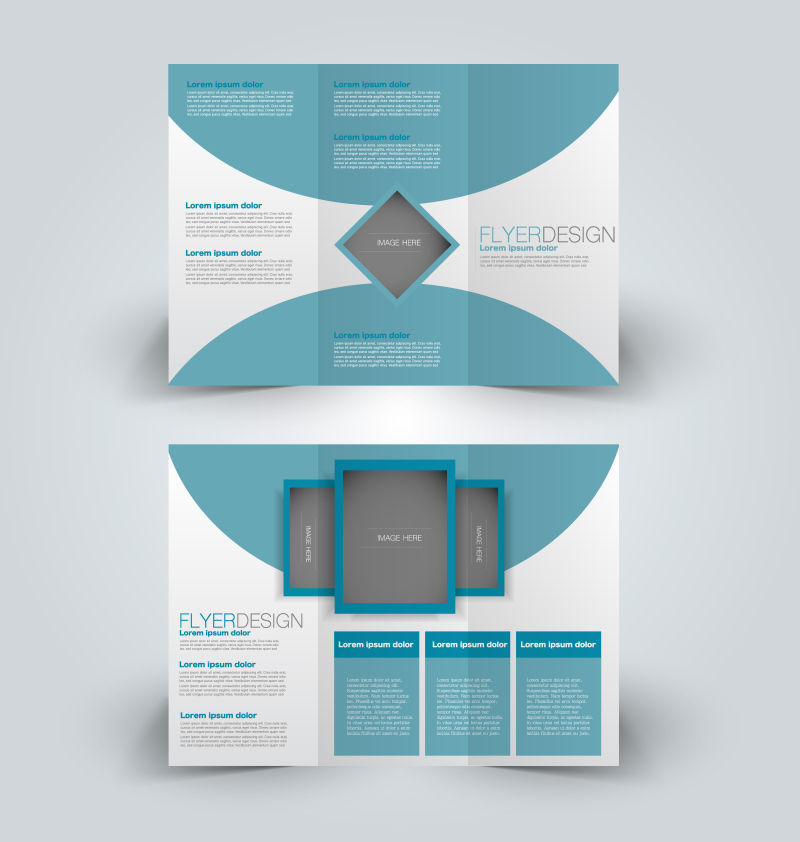 蓝色矢量广告的设计宣传