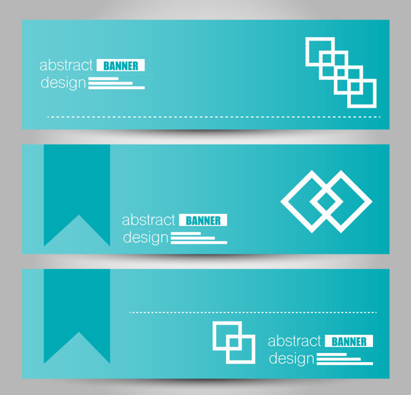 矢量抽象蓝色时尚横幅设计