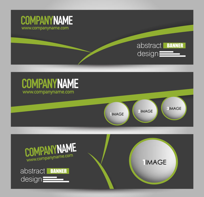 现代时尚简约横幅设计矢量图