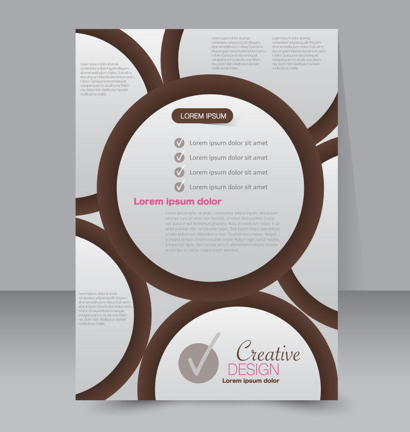 圆形广告设计矢量图