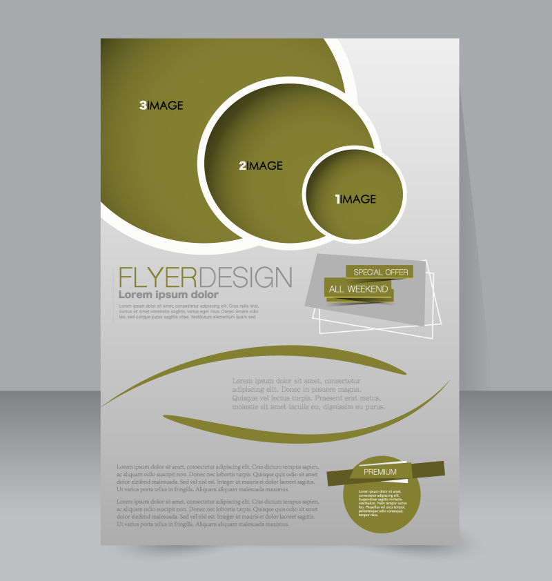 深绿色创意封面设计矢量图