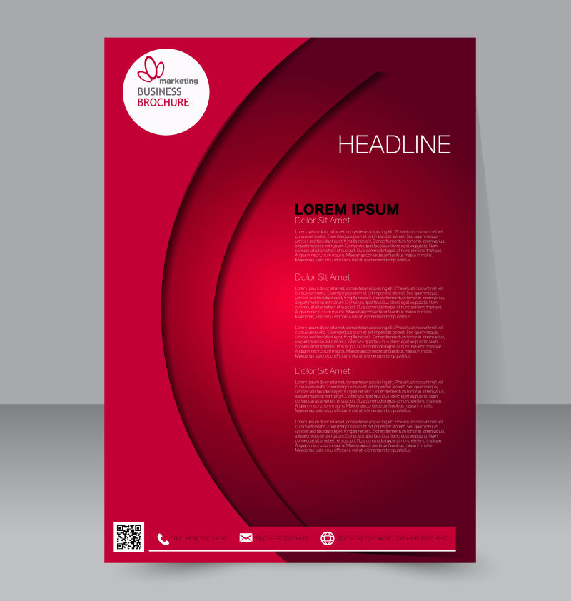 创意红色海报封面设计矢量图