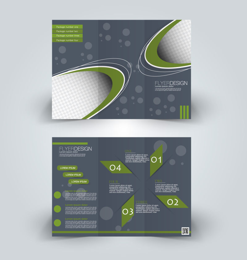 矢量灰色和绿色设计