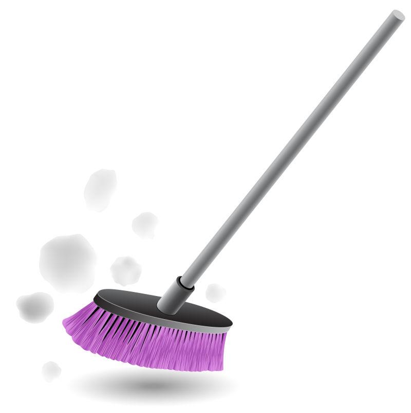 矢量清洁用的扫帚
