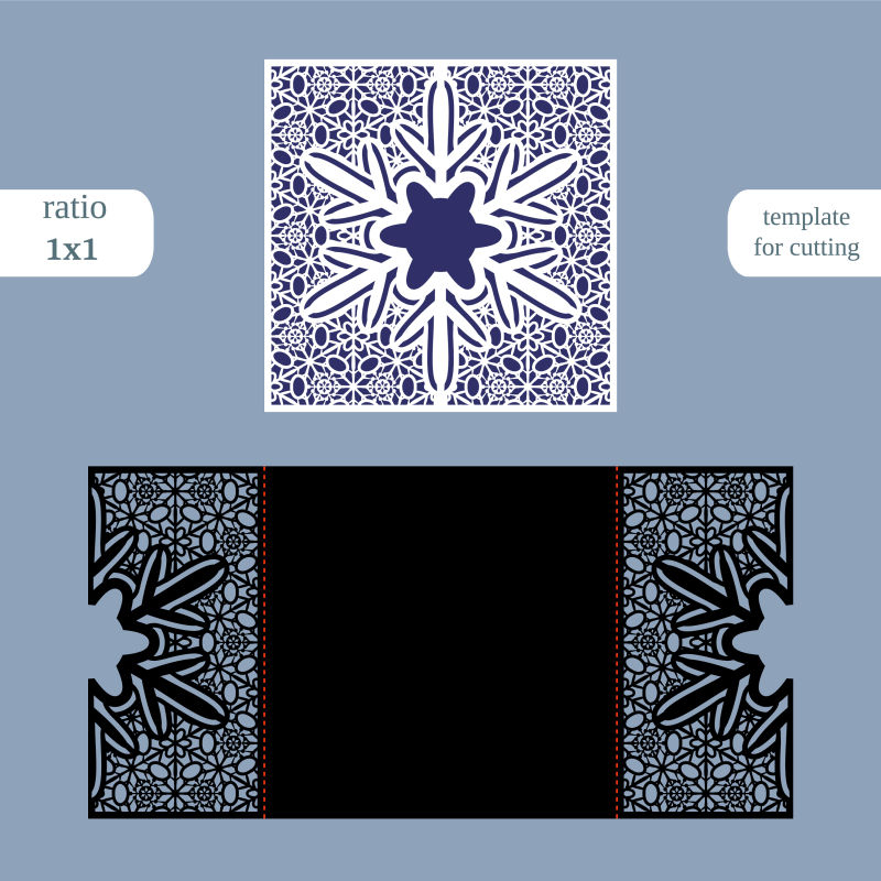切割绘图仪用贺卡矢量插图