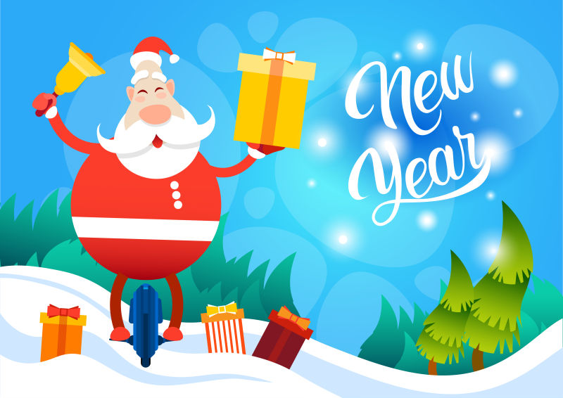 卡通可爱的圣诞老人