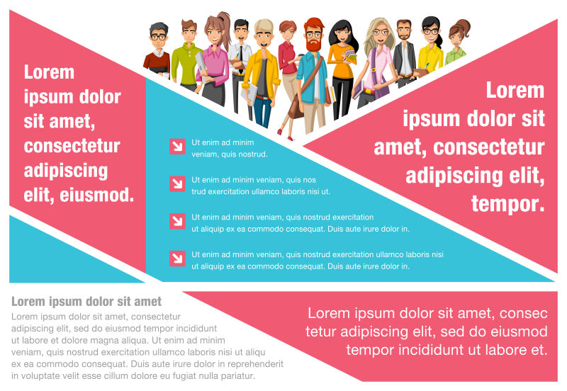 几何商务宣传海报设计矢量图