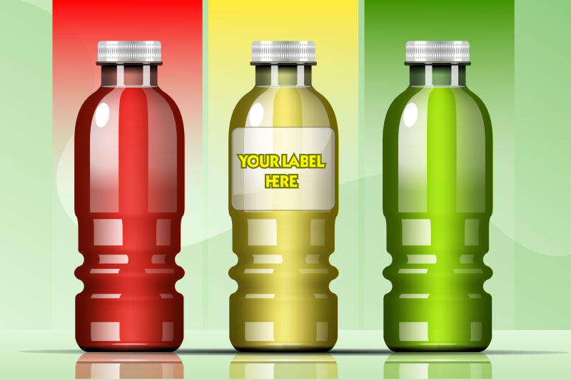 果汁瓶设计矢量