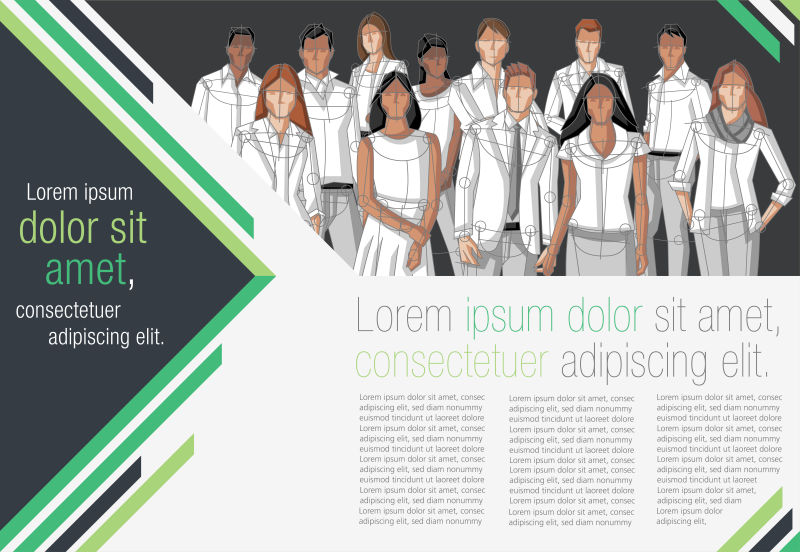 商业海报设计矢量插图