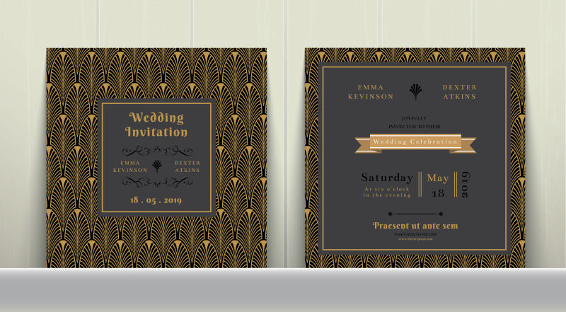 灰色叶片贺卡矢量