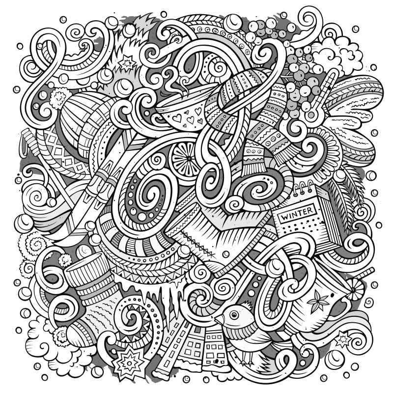 卡通手绘涂鸦矢量图图片_音乐涂鸦矢量卡通插图素材_高清图片_摄影