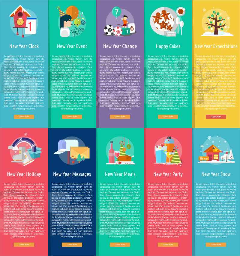 庆祝新年横幅设计