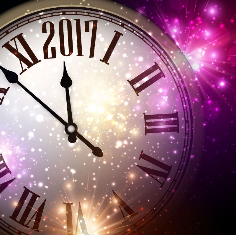 矢量的时钟插图设计