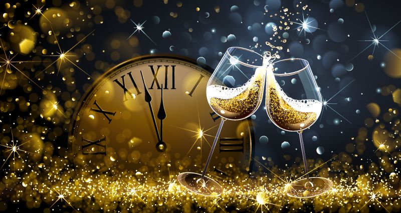 创意的时钟和啤酒插图矢量设计