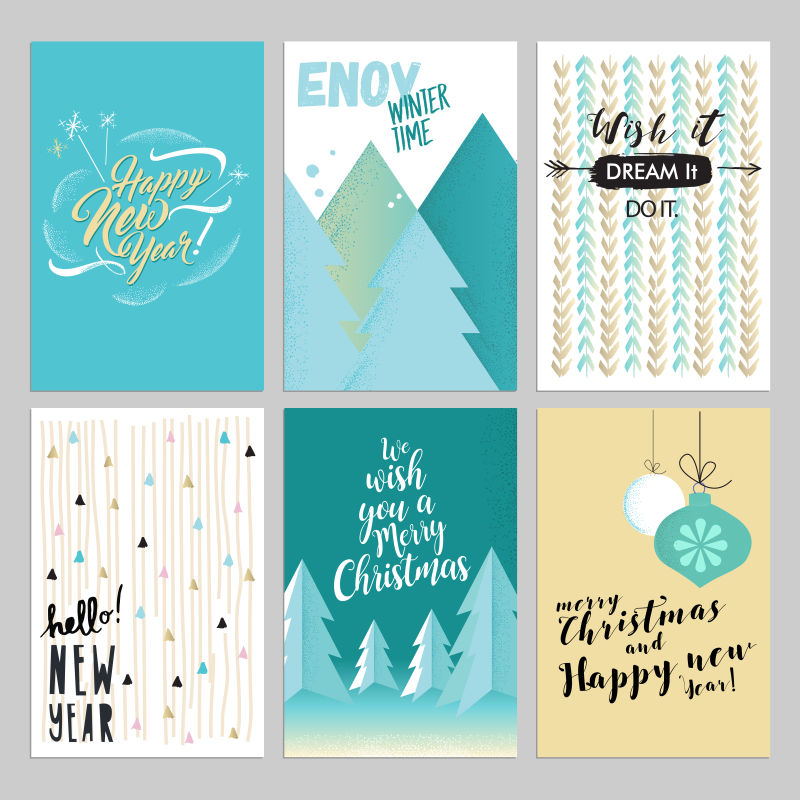 圣诞节手绘矢量插图