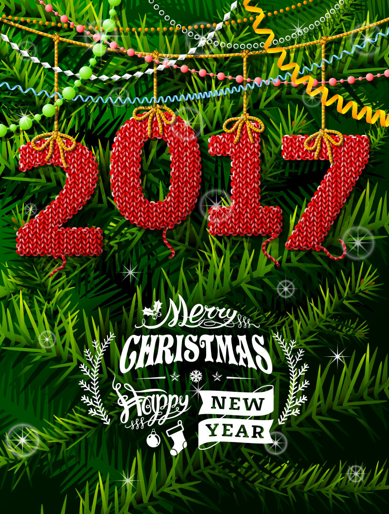 2017圣诞海报矢量图