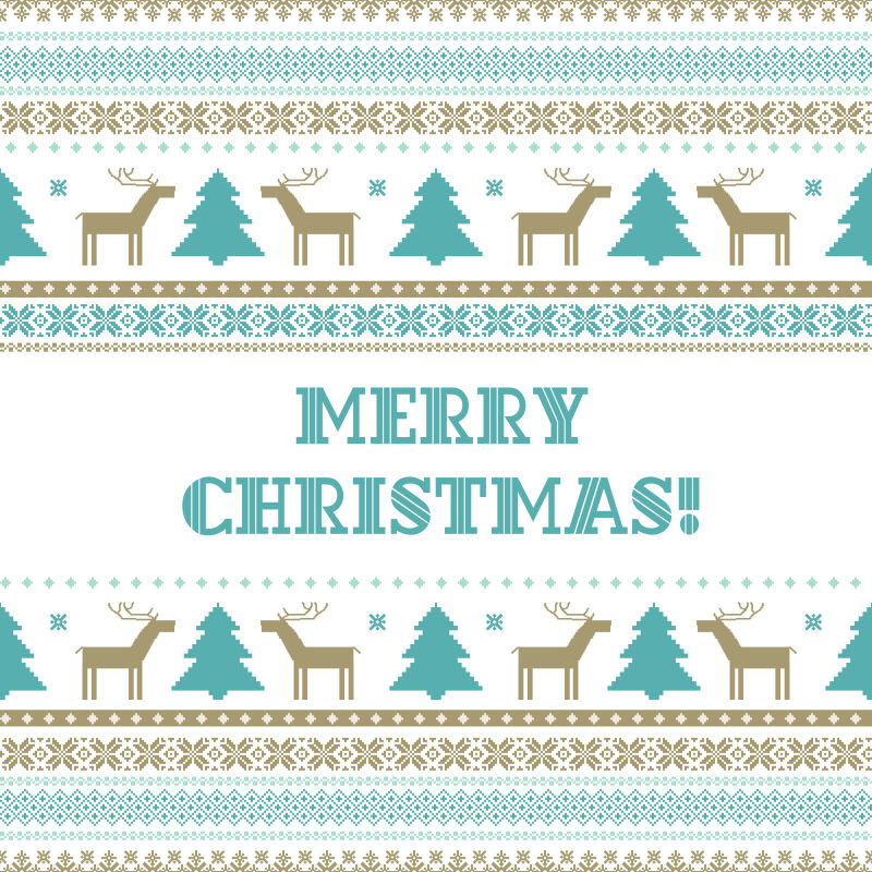 斯堪的纳维亚风格矢量圣诞背景