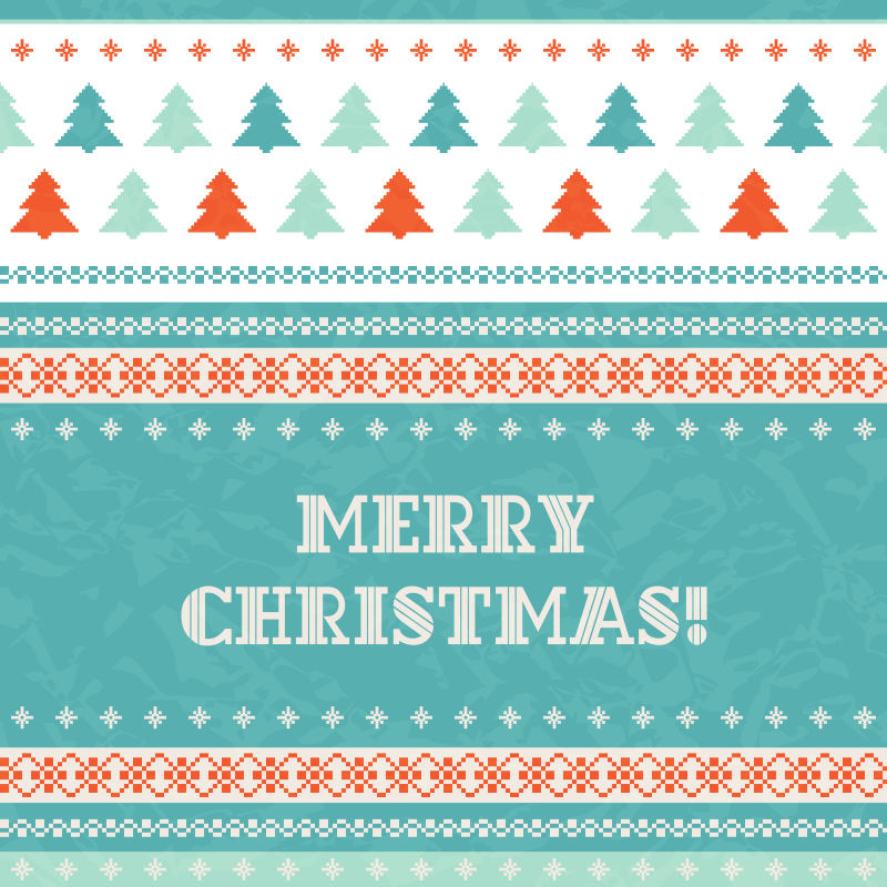 复古圣诞风格矢量背景