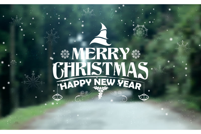 抽象圣诞的雪花