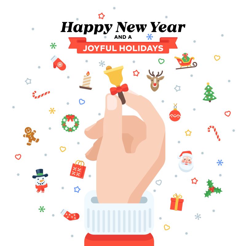 圣诞贺卡背景设计矢量插图