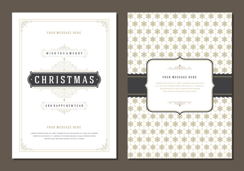 矢量复古贺卡设计