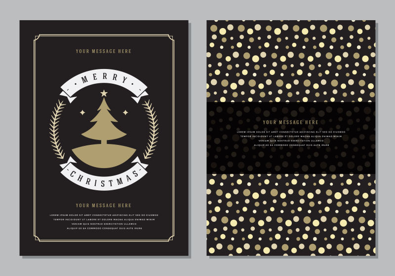 矢量圣诞节贺卡或海报设计