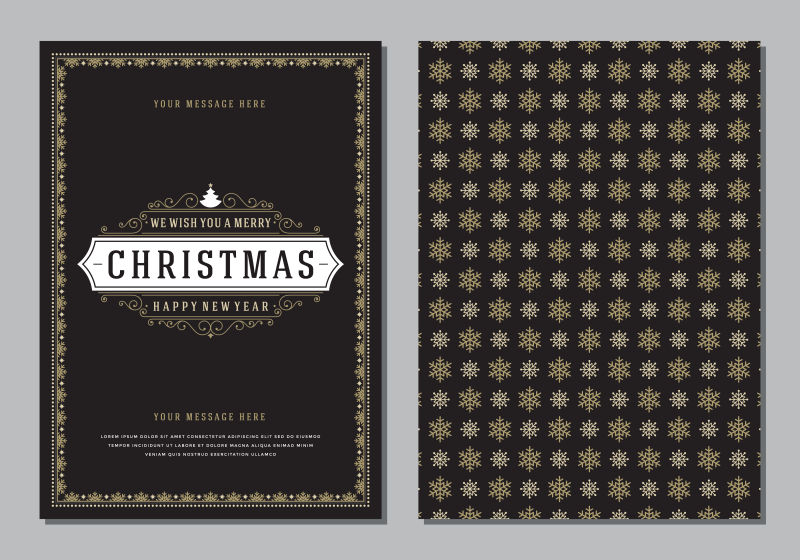 圣诞节贺卡设计矢量