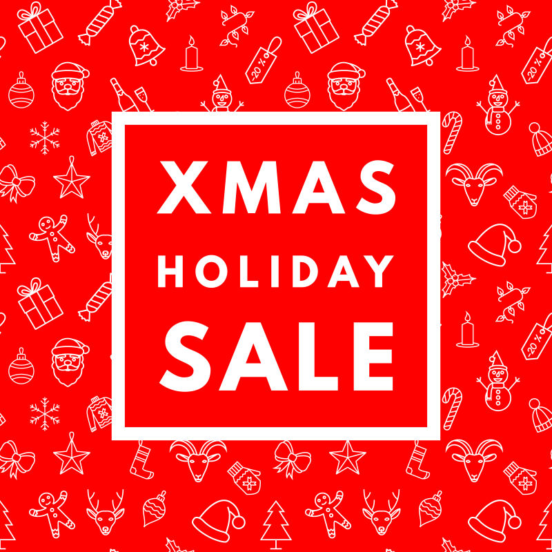 创意圣诞元素的矢量圣诞节海报设计